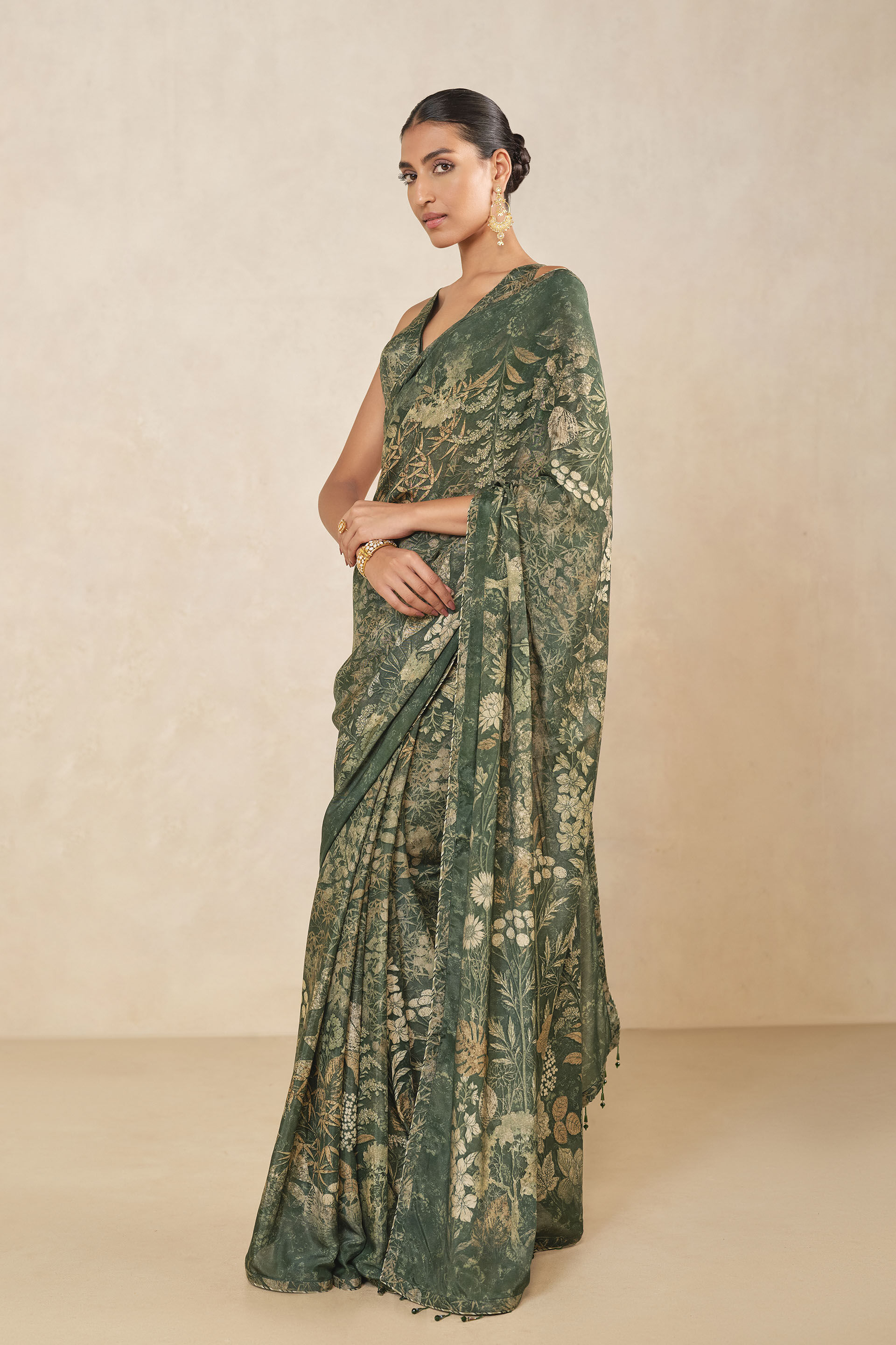 Aven Saree - Green, Green, image 3